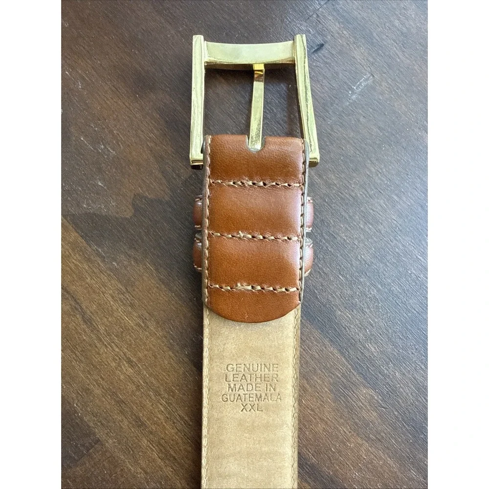 Men's Genuine Leather Belt Cognac Made In Guatemala  XXL